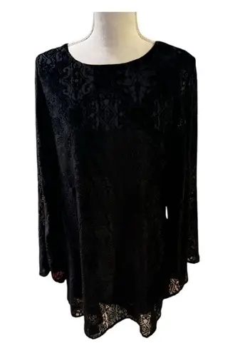 Show Me Your Mumu  Black Velvet Knockout Dress Size Small