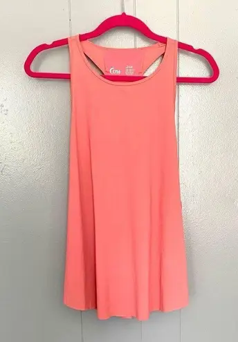 Zyia Coral Mesh Raw Edges Double Racerback Athletic Workout Yoga Tank Top XL