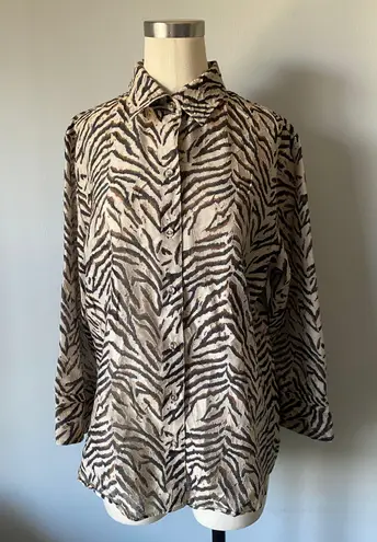 Westbound Zebra Printed Blouse