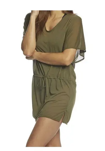 prAna NWT New Saida Kaftan Dress Coverup S Cargo Green Dolman Sleeves Dark