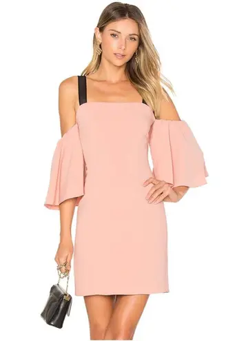 Cinq à Sept Cinq a Sept Bloom Monroe Mini Dress size 6 sheath off the shoulder blush pink