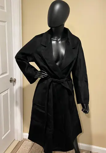 Wool Trench Coat Winter Jacket Parka Bomber Office Coat Wool Jacket Fall Long Jacket Black