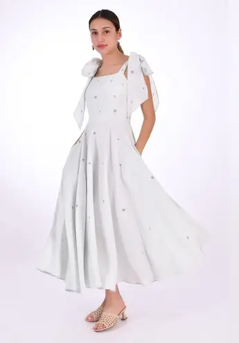 NWT Fanm Mon Sara Dress Size Small S Marassa Midi Dress Green