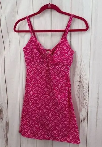 Lands End Women’s 2 Pink Swim Dress Ocean Pool Beach