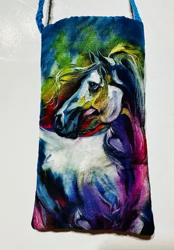 Designer hand painted silk crossbody phone glasses pouch bag crossbody New Multiple