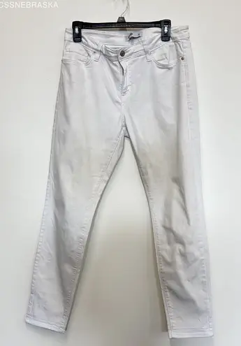 Just Black White High Waisted Straight Leg Stretchy Jeans - Size 30