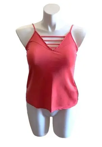 Daytrip Strappy V-Neck Pink Coral Cami Tank Top - Size L ***Item: 0696