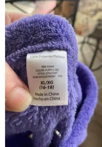Cuddle Up in Comfort: Purple Velvety Plush Fleece Pullover Top size xl