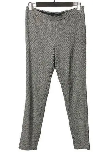 Dalia Black & White Checkered Plaid Skinny Stretch Legging Pants 10