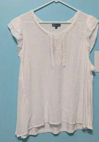 Democracy Women's Blouse, 2X, White