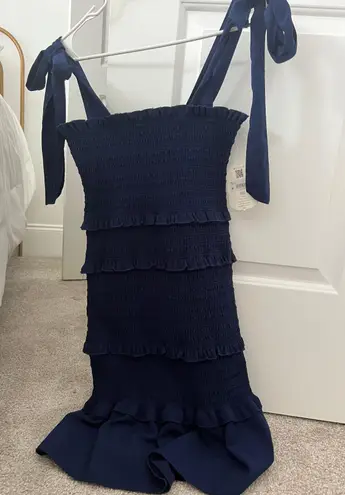 Altar'd State Alter’d State  navy blue ruffle Dress