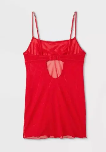 Auden Women's Rhinestone Lingerie Dress - Red