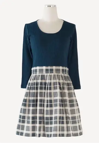 Kate Quinn women’s 3/4 sleeve ballerina dress Size medium M : Box W07: Blue