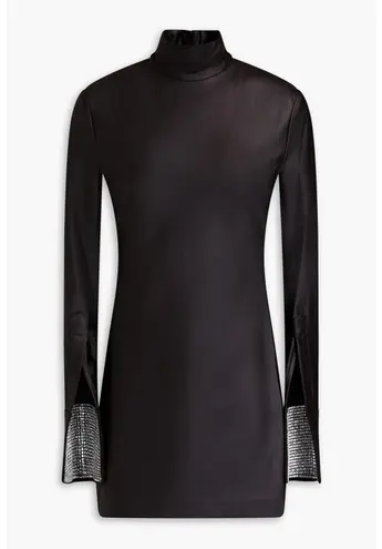 Alexander Wang NWT Crystal Cuff Tailored Stretch Jersey Long Sleeve Minidress XS