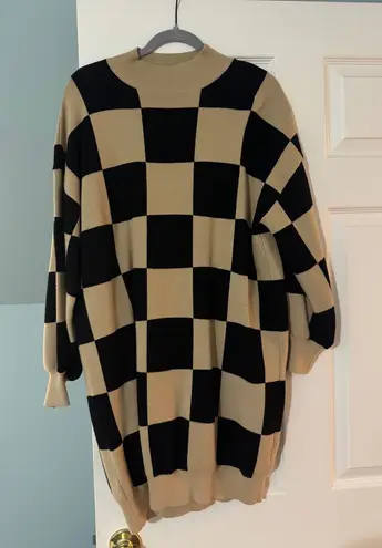 Checkered sweater dress Multiple Size L