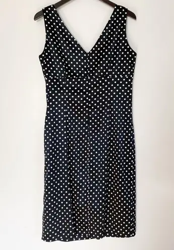 Donna Ricco V-Neckline Polka Dot Sheath Dress 12