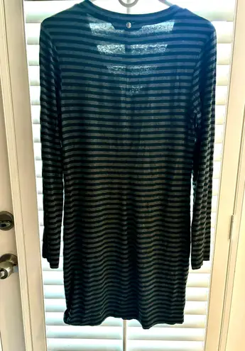 Trina Turk Casual Gray Stripe Dress Size Medium - EUC.