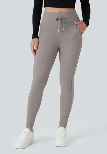 Halara Softlyzero HighWaisted Drawstring Full Length Joggers Gull Gray M P