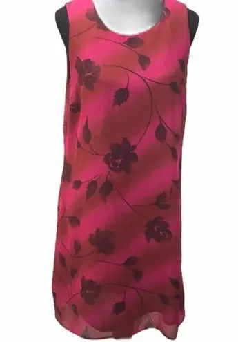 Jaclyn Smith Floral Dress, Pink, Red, 14