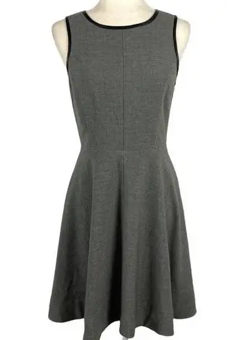 Rhyme Los Angeles Colorblock Grey and Black Skater Sleeveless Midi Dress Small