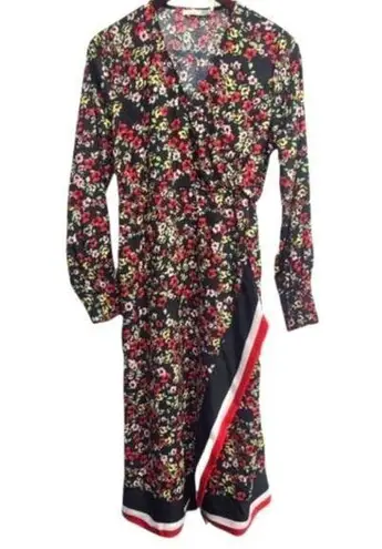 DEX Women's Maxi Long Sleeve Floral Dress Size Medium New With Tags Black