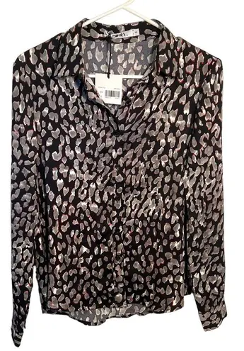 Story Bronx Top Leopard Print Black Gray