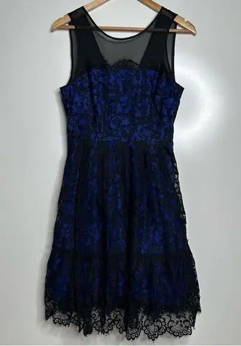 Moulinette Soeurs Anthropologie NWT Saphire Illusion Lace Overlay Dress Size 4