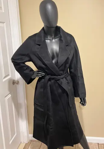 Wool Trench Coat Winter Jacket Parka Bomber Office Coat Wool Jacket Fall Long Jacket Black