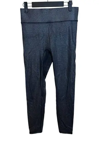 All Access Silver Metallic Glitter Leggings Size M