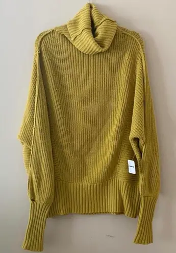 Free People Cocoa Knit Oversized Turtleneck Sweater