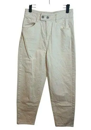 VERO MODA Cream High Waisted Tapered Leg Jeans