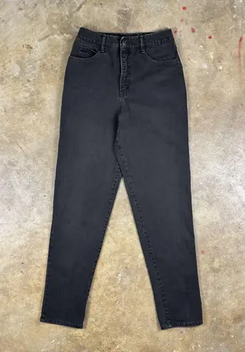 Vintage Ivy Brown Women's 8 High Waist Jeans Tapered Leg Black Denim Casual