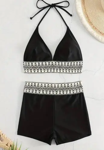 Boutique Black & Cream, Boho Abstract, Bikini Set