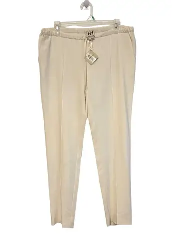 Haute Hippie NEW White CreamPull On Elastic Waist Pants Slacks Trousers small