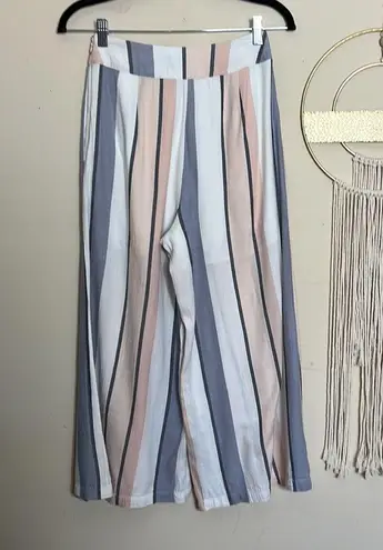 On The Road • striped cropped wide leg pants