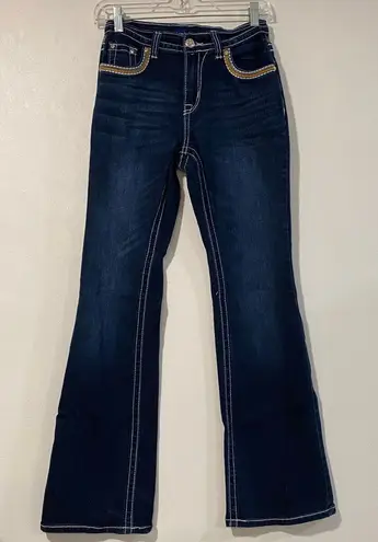 Westfield Eagle Dark Wash Bootcut Jeans Size 5 – Contrast Stitching, Western Sty