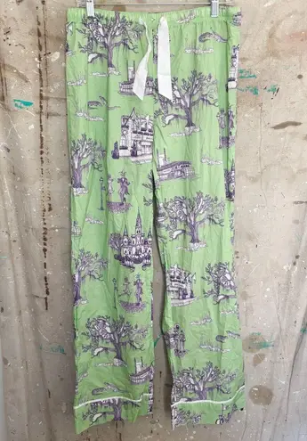 Katie Kime New Orleans Toile Pajama Set Green Size M
