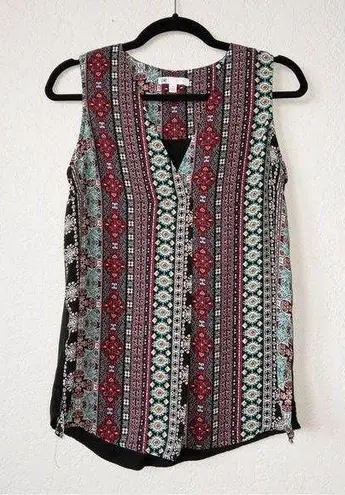 DR2 Southwestern Paisley Patterned Tank Top Size Small