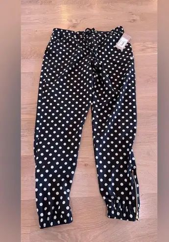 ALBION FIT Albion BLACK POLKA DOT JETSETTERS size small NWT