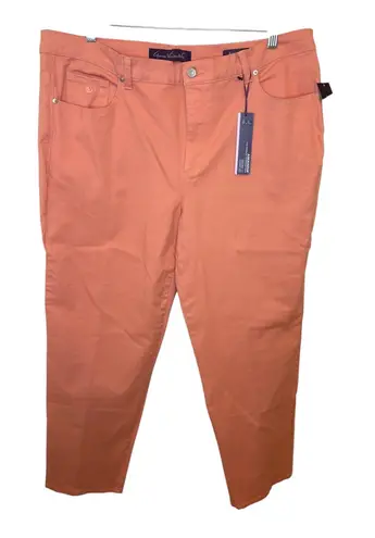 Gloria Vanderbilt Amanda Jeans 18W Coral Slimming Fit High Rise Straight NWT