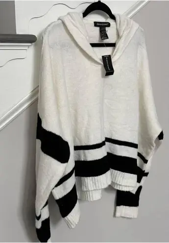 Ashley Stewart Ivory/combo Hooded Women’s Sweater NWT