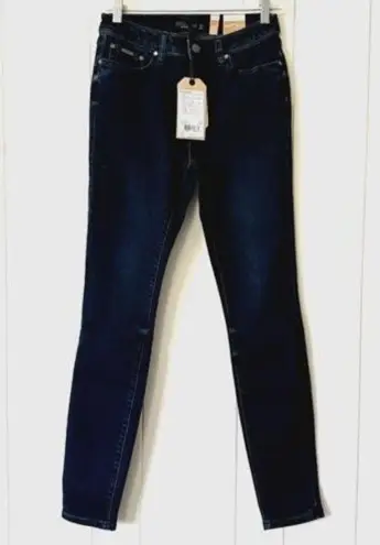 prAna Womens Jeans Deep Blue Sienna Mid Rise Skinny Stretch Denim Size 6/28