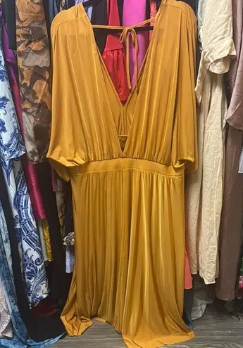ASOS Curve Yellow Maxi Dress Size 16