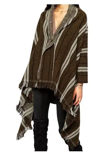 Scotch & Soda Maison  Womens Wool Blend Knit Poncho Cardigan Sweater Size S/M