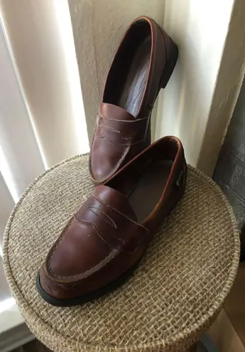 EastLand Chocolate brown  penny loafers flat moccasins 100% genuine leather preloved (Size 7.5)