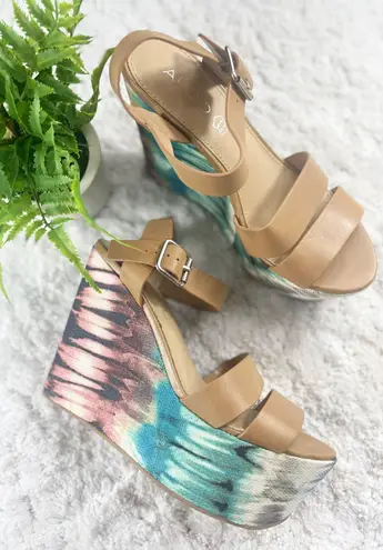 ALDO | Colorful Bohemian Platform Strappy Wedge (6.5) 139T2