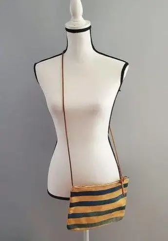 Pine & Boon Striped Hand Painted Soft Leather Crossbody Bag