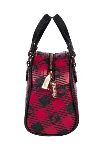 Von Dutch NWT! Red & Black Plaid Small Bowling Bag
