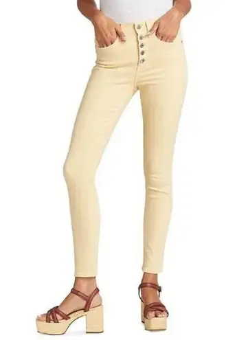 Veronica Beard New Maera High Rise Skinny Jeans In Mustard Size 24/00 Button Fly