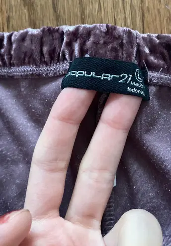 Popular 21 dolls kill purple velour velvet crushed lounge low rise shorts